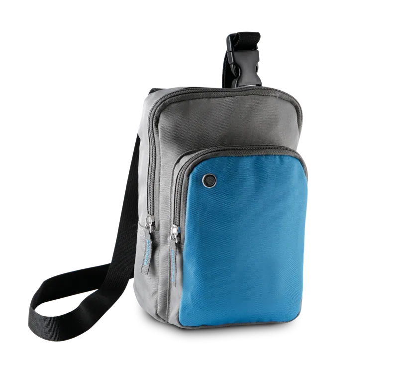 Schoudertasje in Slate Grey / Aqua Blue