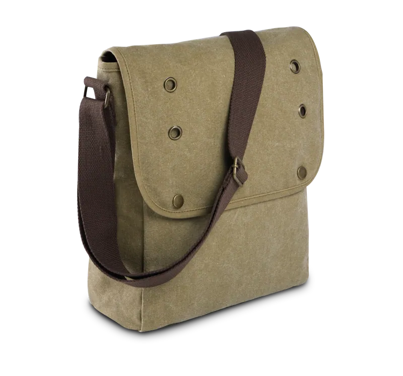 Canvas Schoudertas in Vintage Khaki
