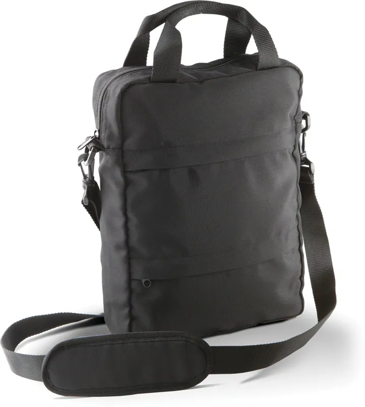 Verticale messenger tas in Black