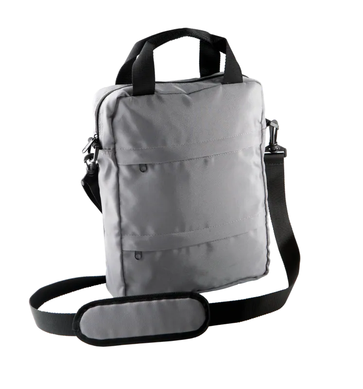 Verticale messenger tas in Slate Grey