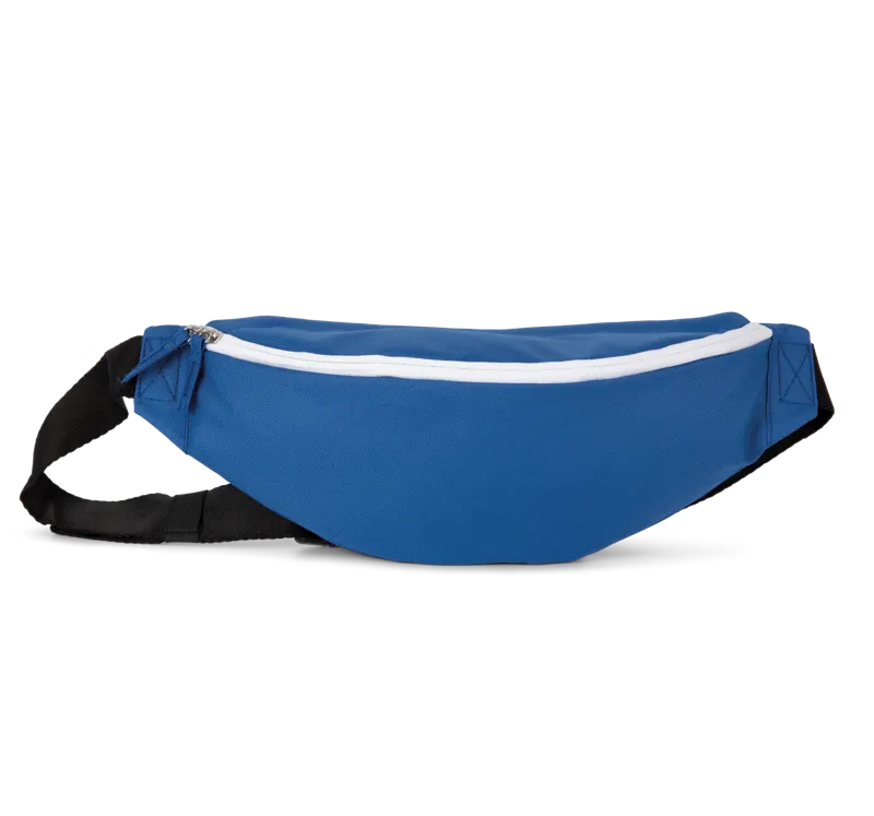 Gerecycleerd klassiek heuptasje in Dazzling Blue / White