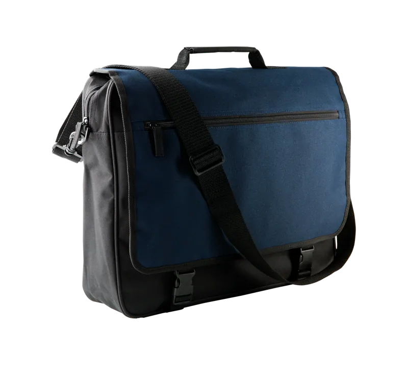 Documententas met overslag in Black / Navy