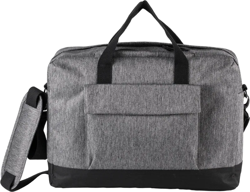 Laptoptas in Grey Twill / Black