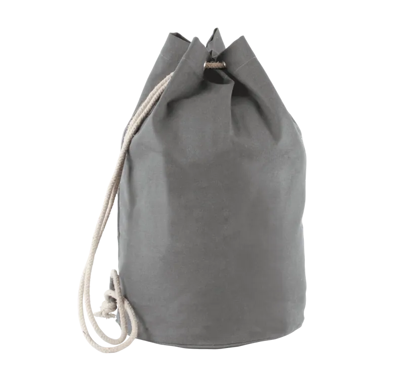 Katoenen tas met koord in marinestijl in Grey