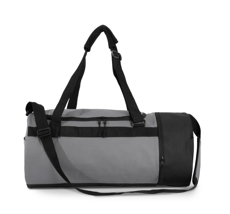 Sporttas in kokervorm met afzonderlijk schoenenvak in Dark Cool Grey / Black