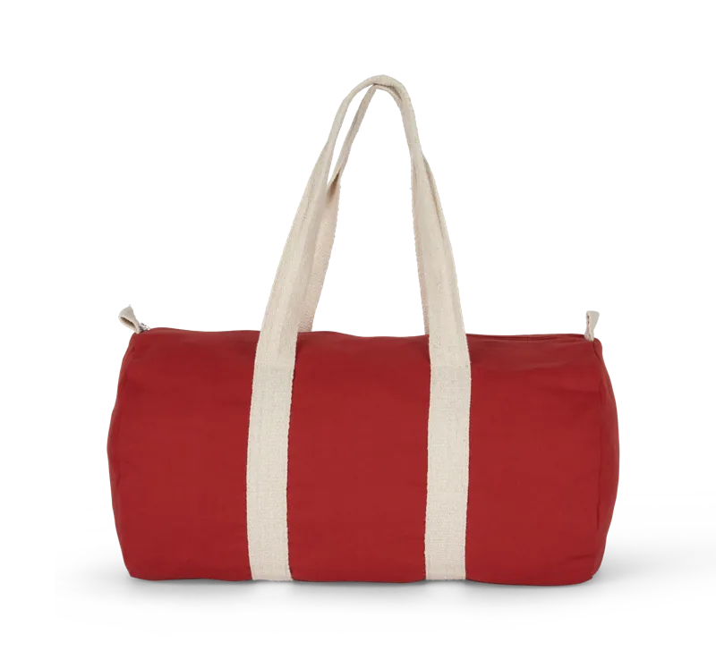 Reistas van katoencanvas in Arandano Red / Natural