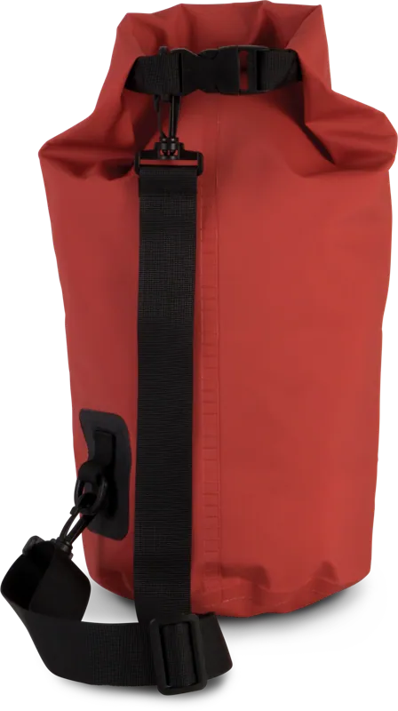 Waterdichte tas met roll-top 10 L in Red, achterkant