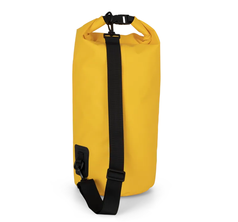Waterdichte tas met roll-top 20 L in Yellow, achterkant