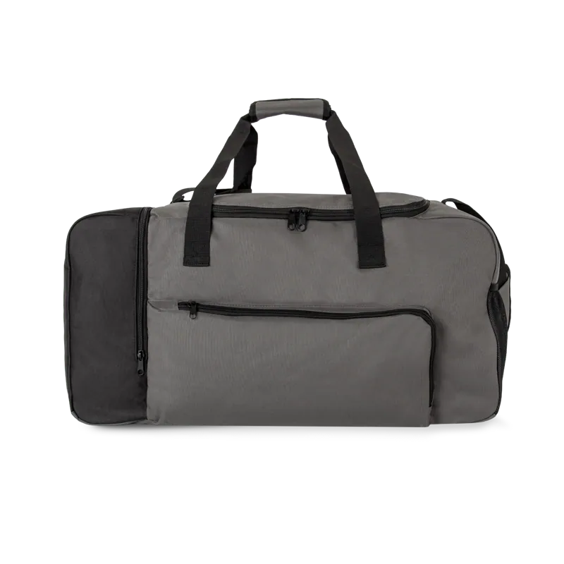 Grote sporttas met zijvak in Light Titanium / Black