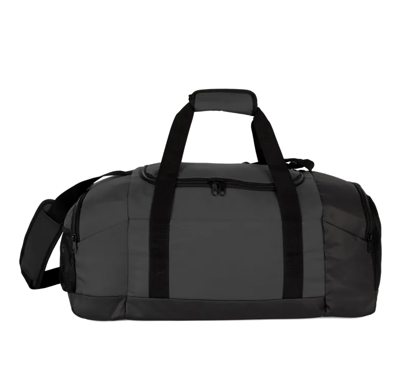 Gerecycleerde sporttas met dubbel zijvak in Black
