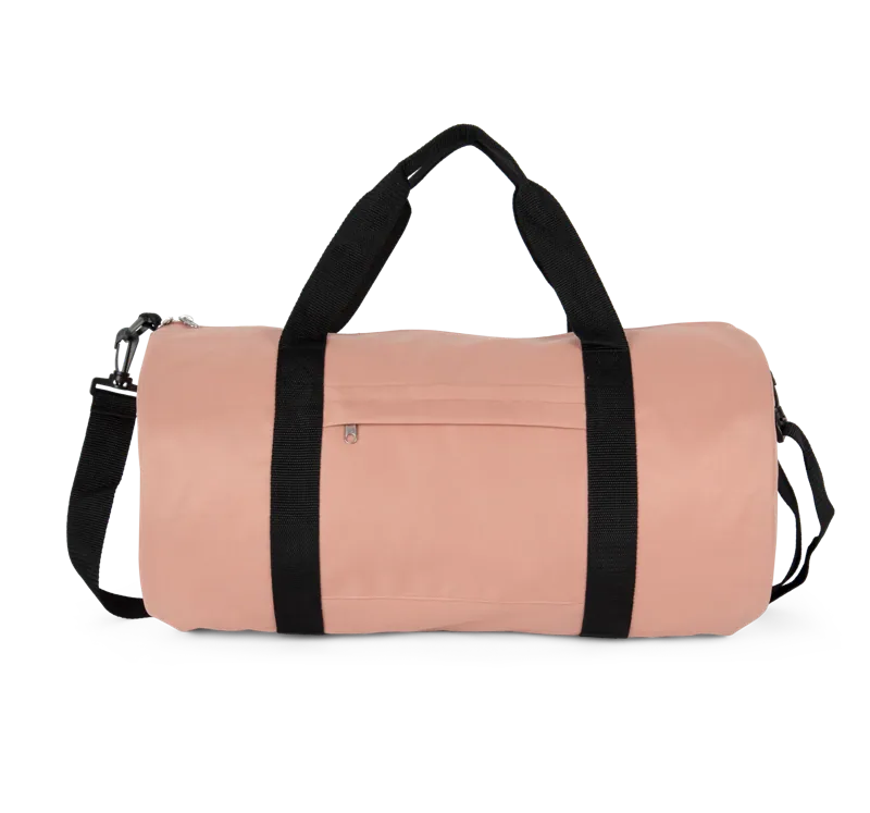 Gerecycleerde buisvormige tas met zak op de voorkant in Flamingo Pink
