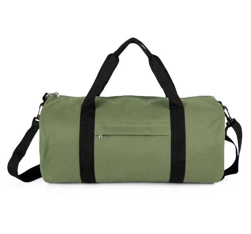Gerecycleerde buisvormige tas met zak op de voorkant in Matcha Green