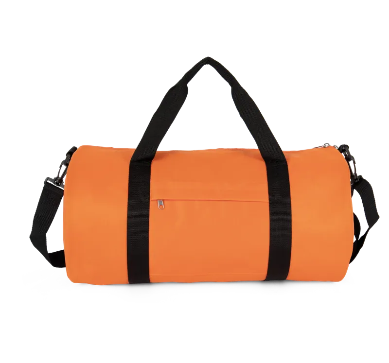 Gerecycleerde buisvormige tas met zak op de voorkant in Orange Zest