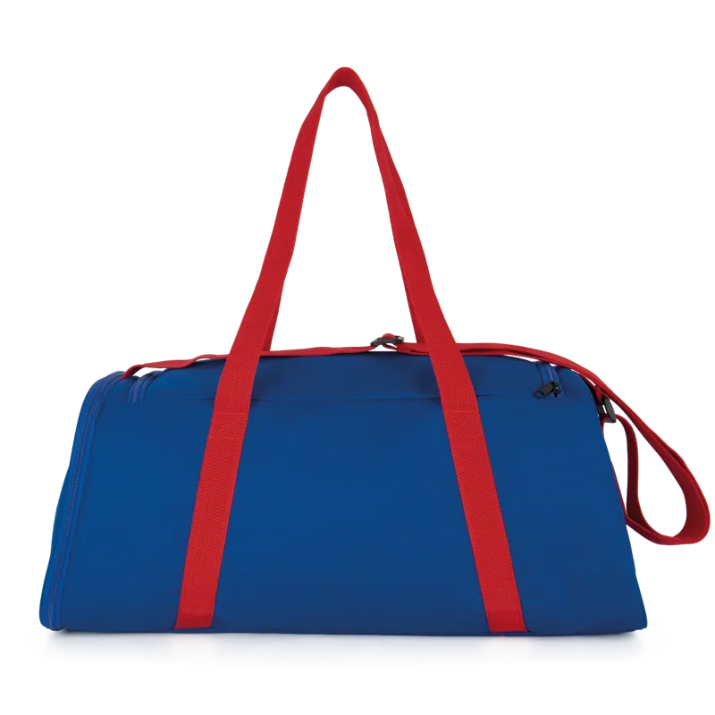 Sporttas met schoenenvak in Royal Blue / Red, achterkant