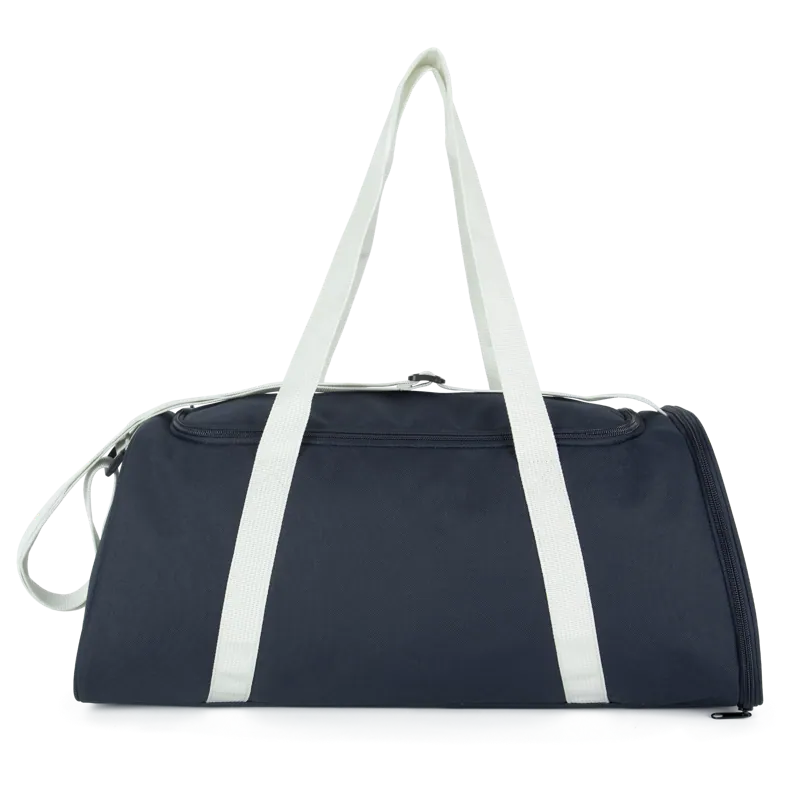 Sporttas met schoenenvak in Navy / Off White