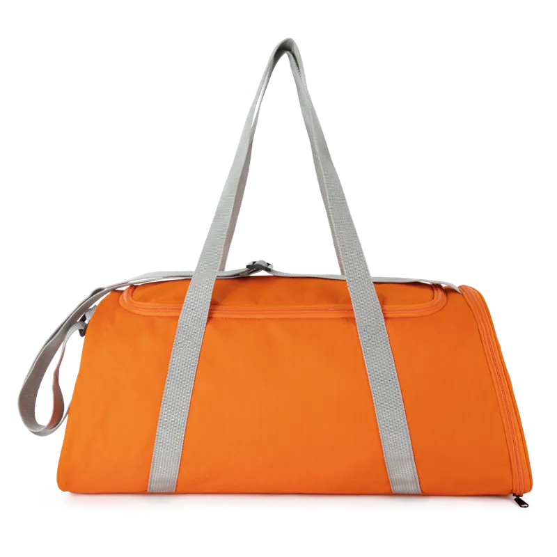 Sporttas met schoenenvak in Orange / Fine grey