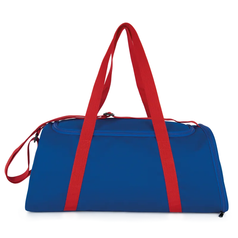 Sporttas met schoenenvak in Royal Blue / Red