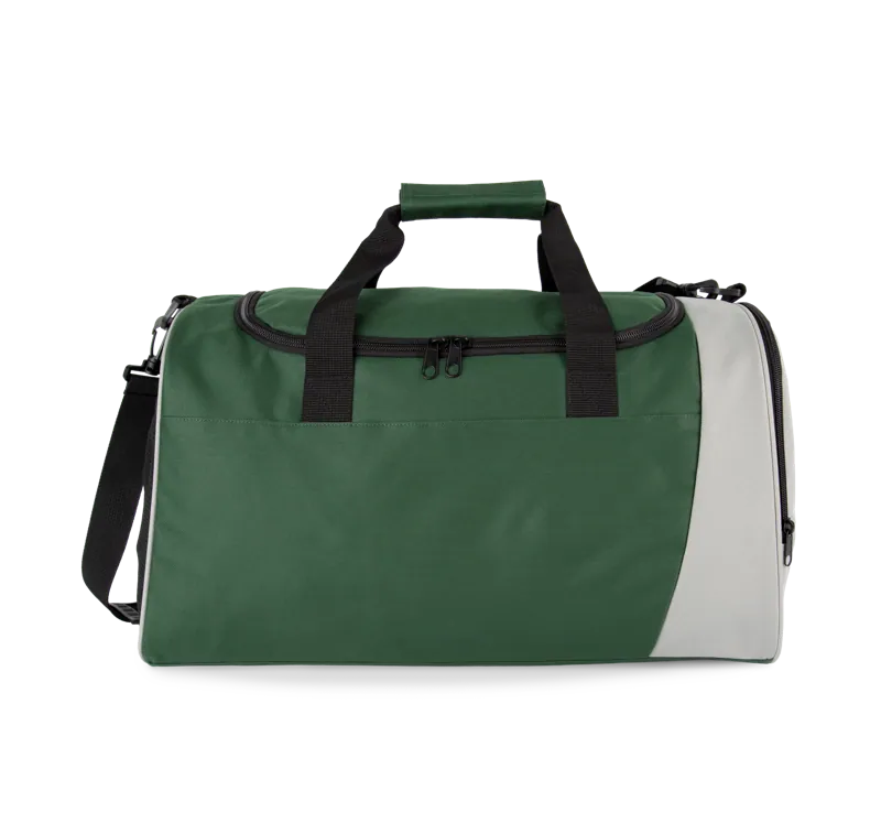 Tweekleurige sporttas in Forest Green / Light Grey