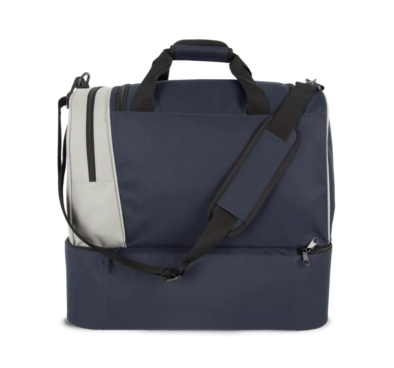 Sporttas met stevige bodem in Navy / Light Grey, achterkant