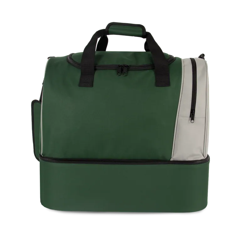 Sporttas met stevige bodem in Forest Green / Light Grey