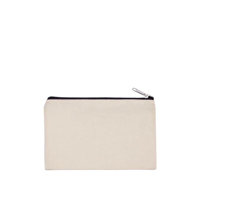 Etui van canvaskatoen - klein model in Natural / Black