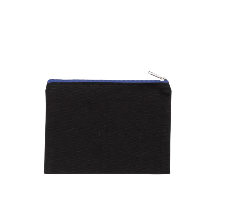 Etui van canvaskatoen - middelgroot model in Black / Royal Blue