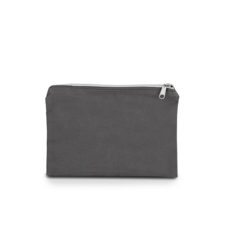 Etui van canvaskatoen - middelgroot model in Grey / Silver
