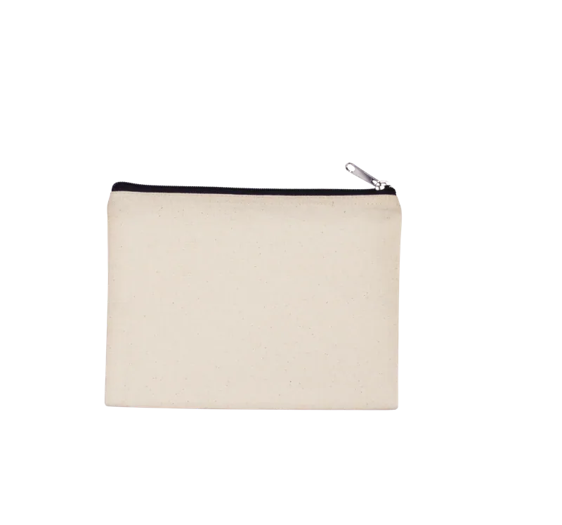 Etui van canvaskatoen - middelgroot model in Natural / Black