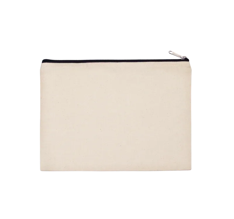 Etui van canvaskatoen - groot model in Natural / Black