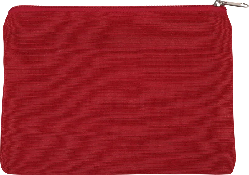Etui van jute/katoen in Crimson Red