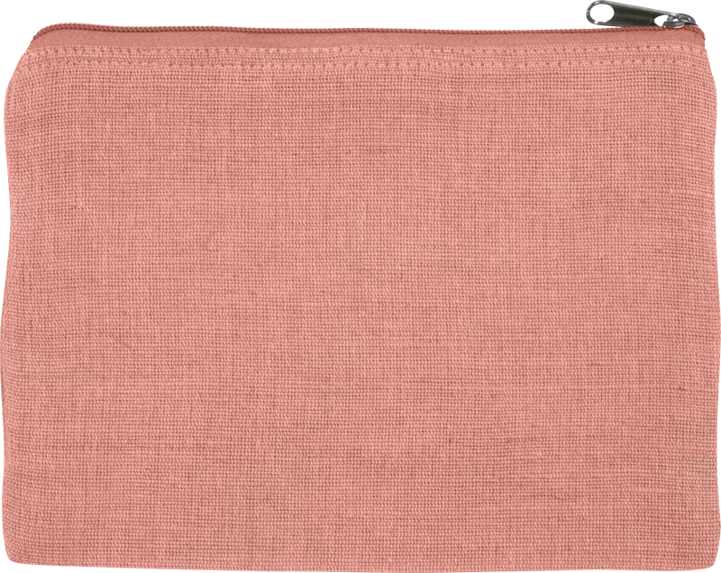 Etui van jute/katoen in Dusty Pink