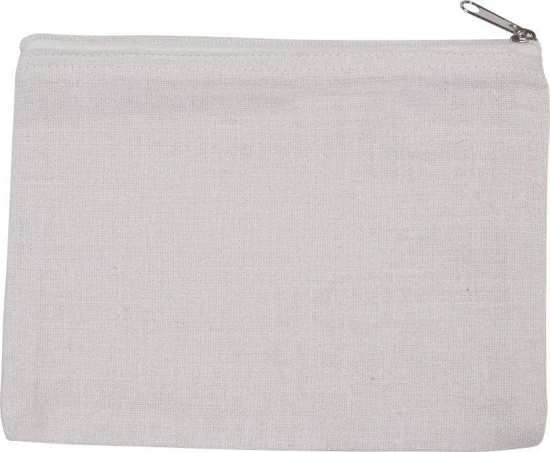 Etui van jute/katoen in Vanilla White