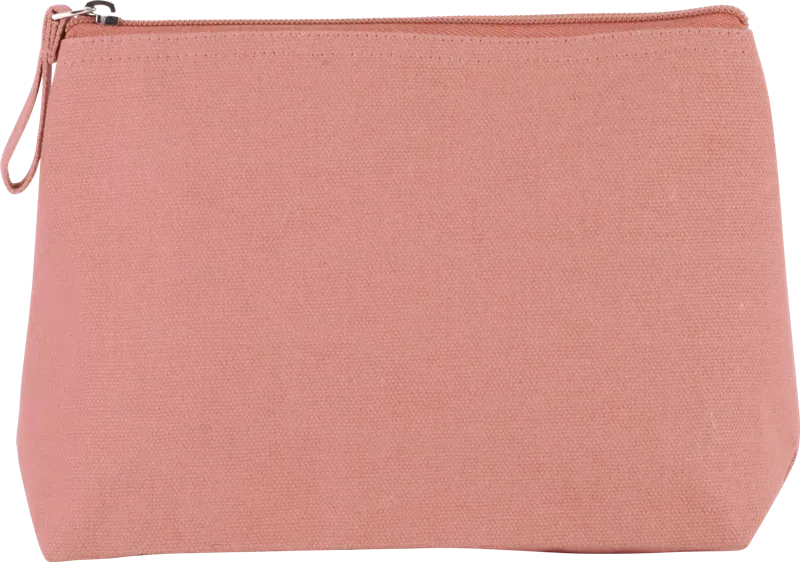 Toilettas van canvaskatoen in Dusty Pink