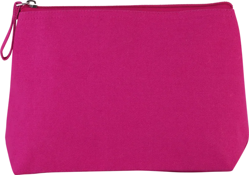 Toilettas van canvaskatoen in Fuchsia
