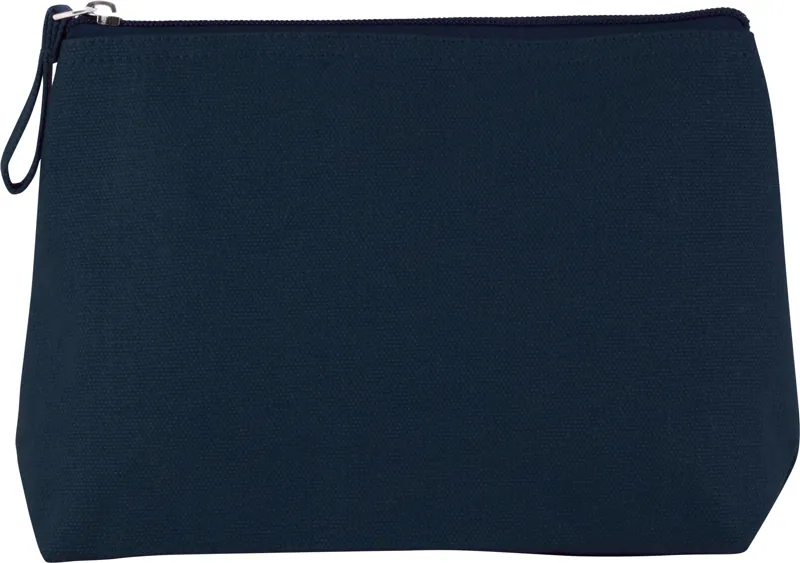 Toilettas van canvaskatoen in Midnight Blue