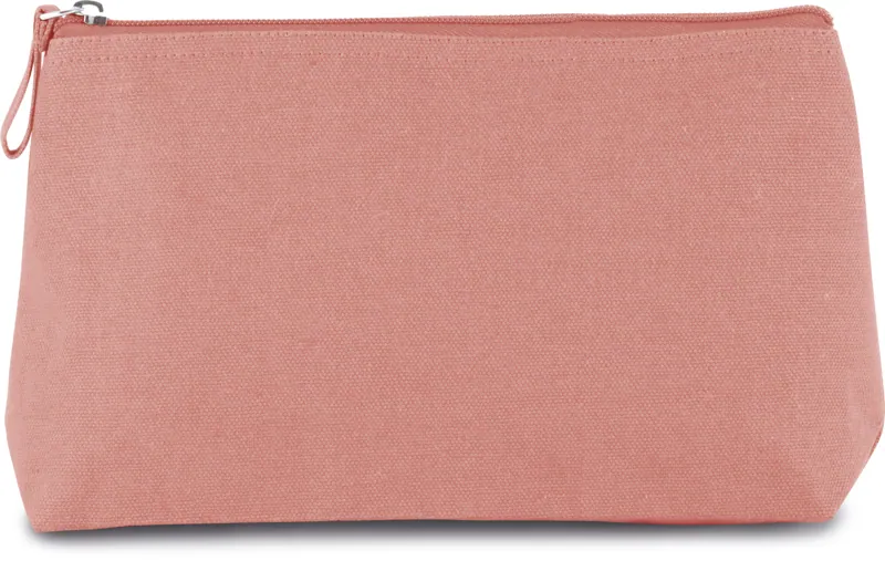 Toilettas van katoen in Dusty Pink