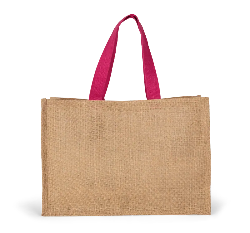 XL shopper in Natural / Fuchsia