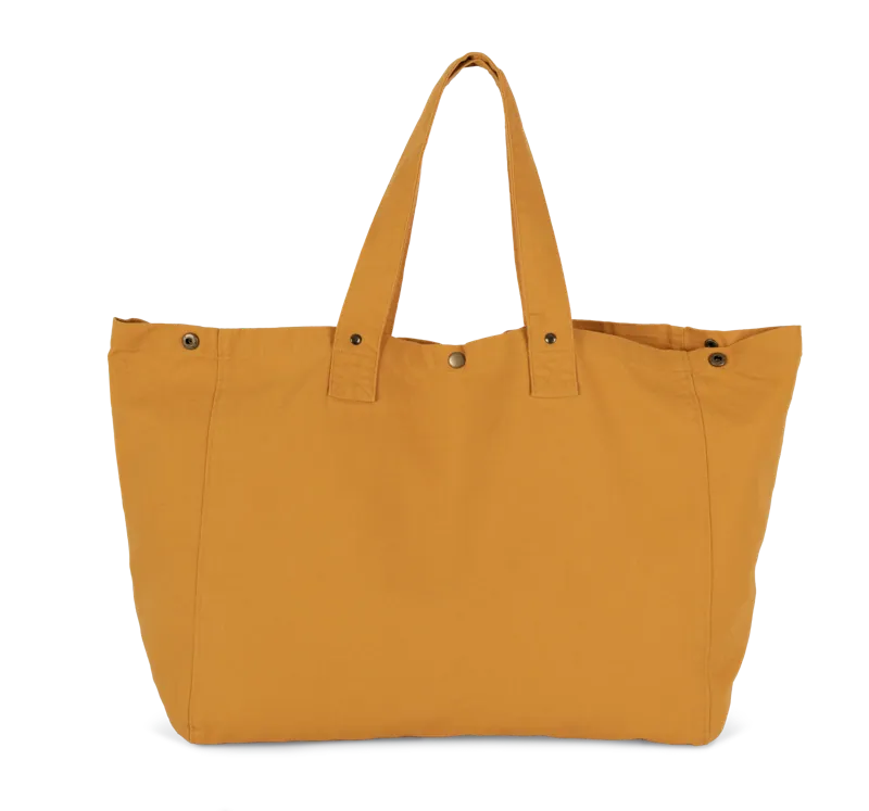 Shopper van verwassen katoen in Washed Sunflower