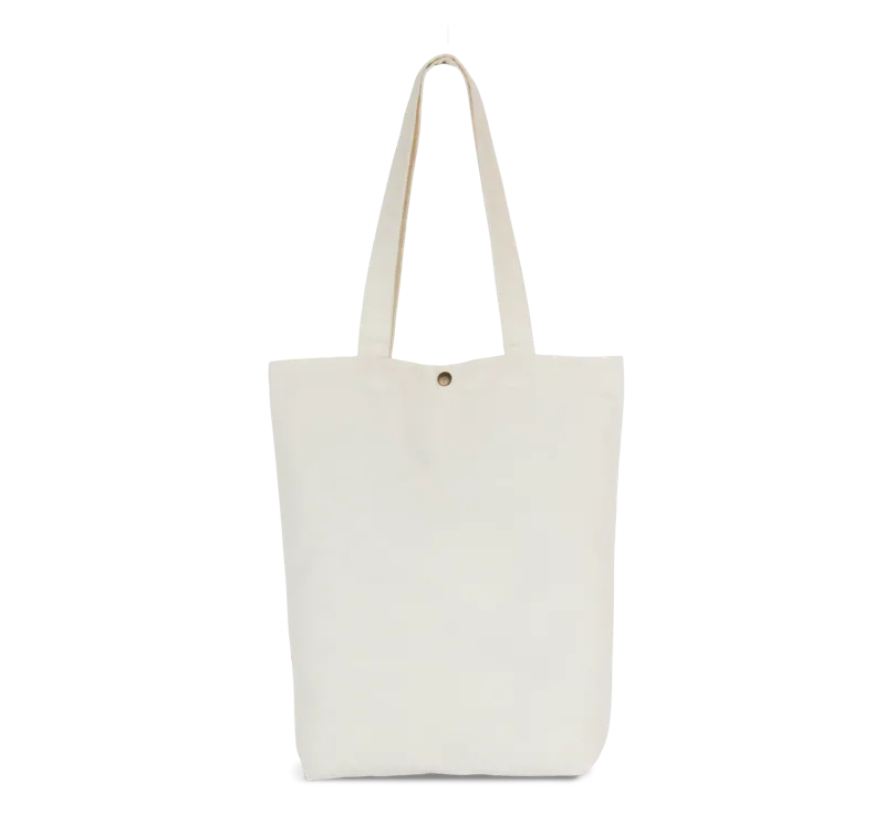 Shopper van verwassen katoen in Washed Ivory