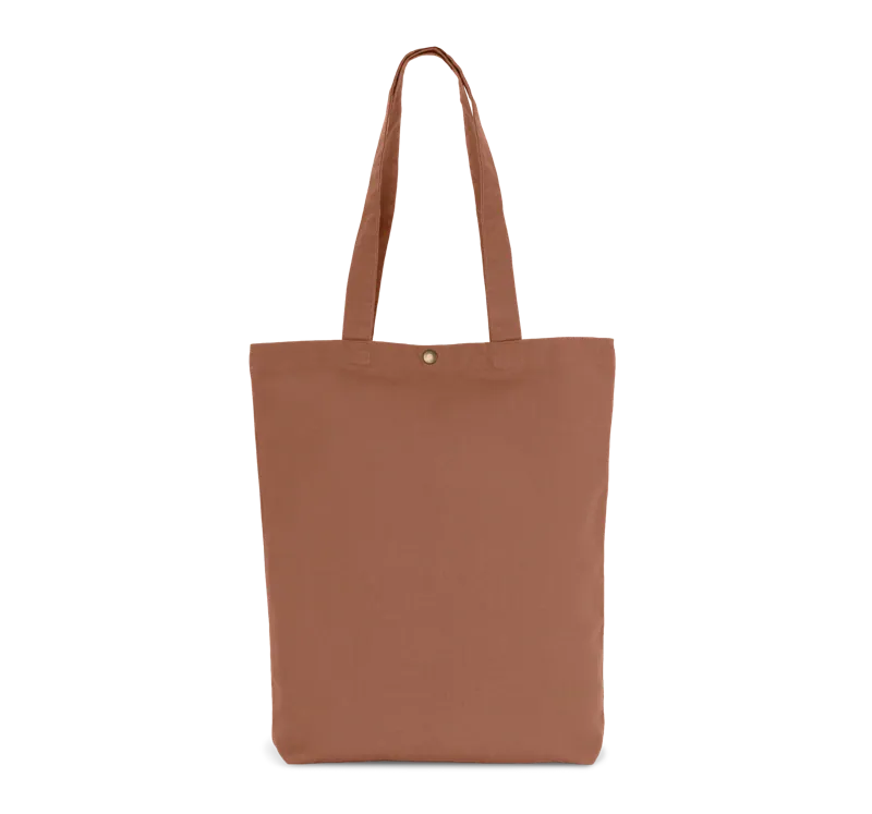 Shopper van verwassen katoen in Washed Russet