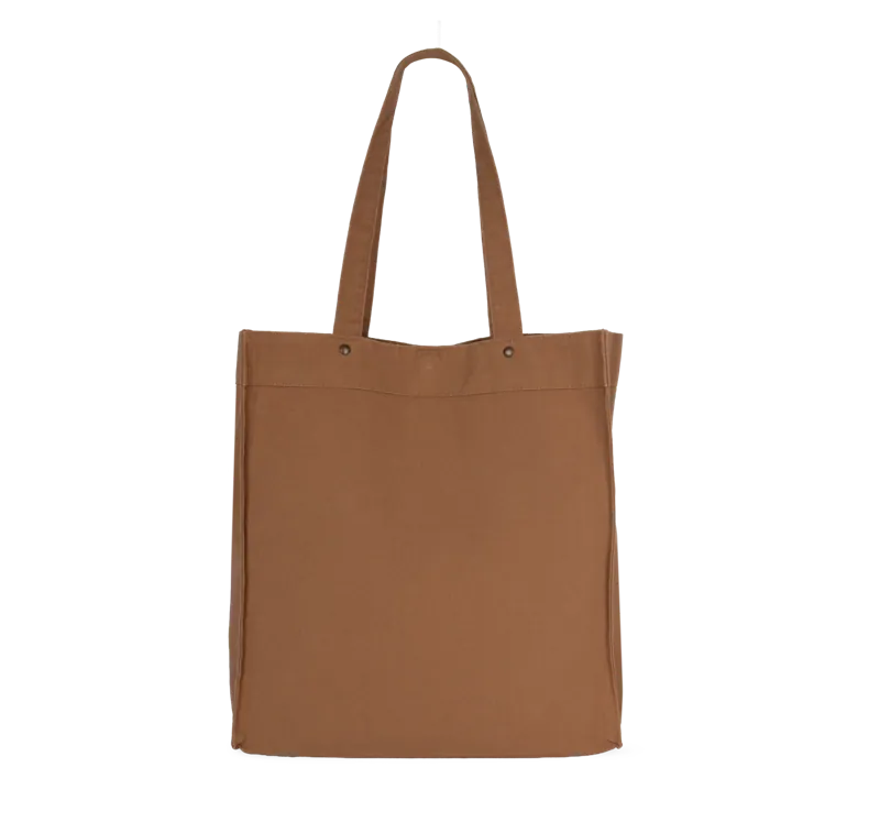 Tas met dubbel voorvak in Washed Cinnamon, achterkant