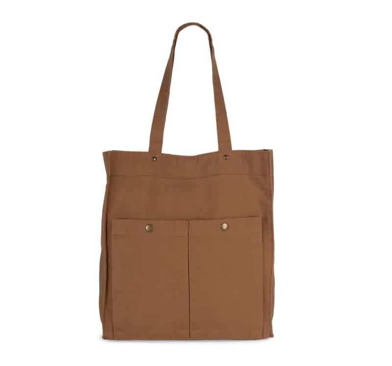 Tas met dubbel voorvak in Washed Cinnamon