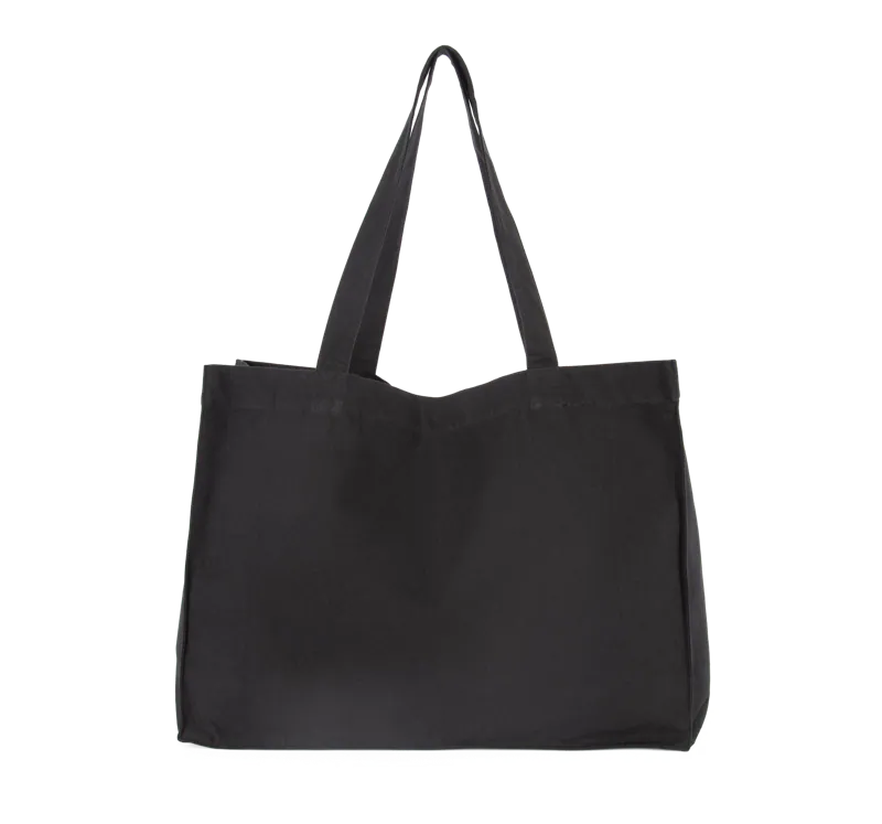 Grote shopper van gerecycled katoen. in Black Night