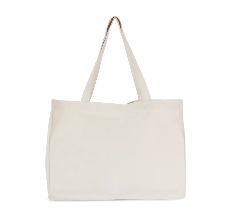 Grote shopper van gerecycled katoen. in Ecume