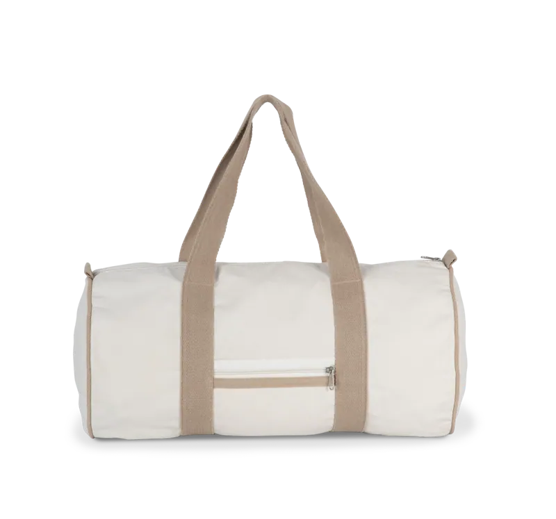 Gerecyclede duffeltas in Ecume / Hemp