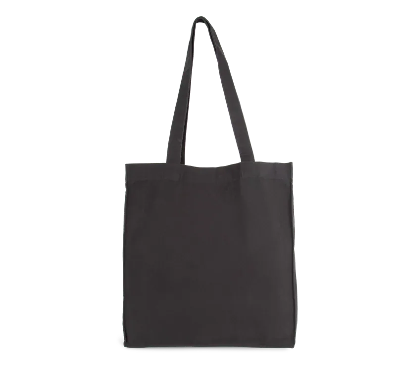 Totebag met bodem en ruimteplooi in Washed Black