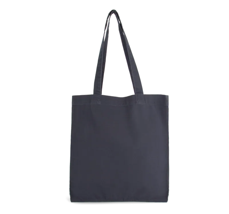 Totebag met bodem en ruimteplooi in Washed Navy