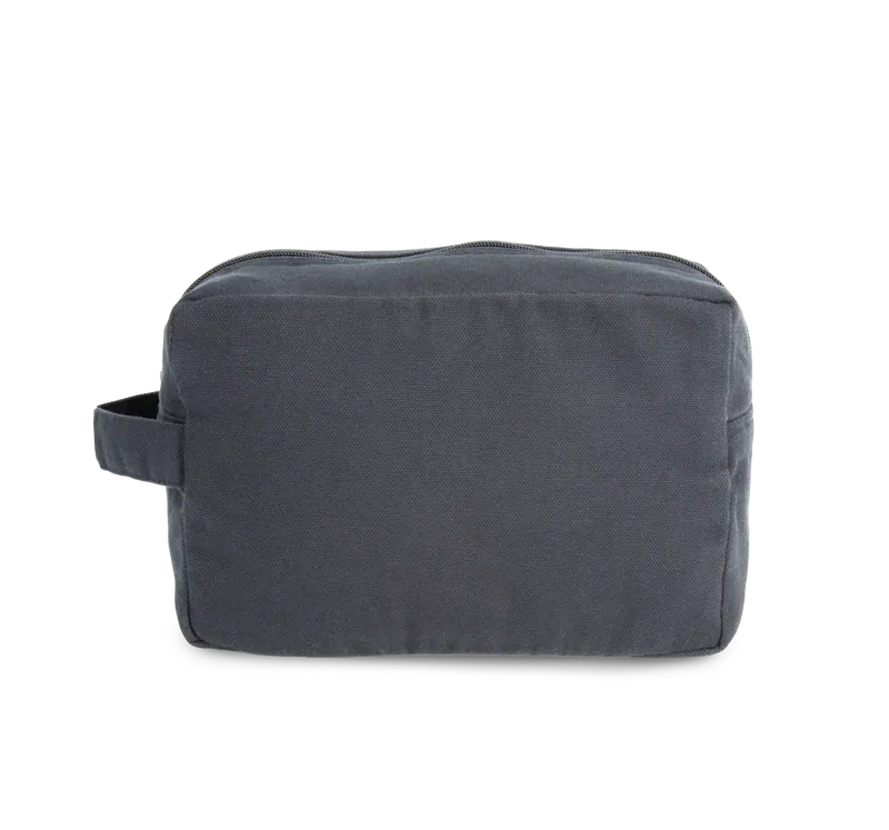 Toilettas van biologisch katoen. in Washed Navy