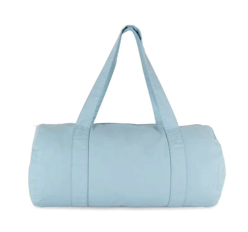 Duffeltas van biologisch katoen in Washed Dream Blue