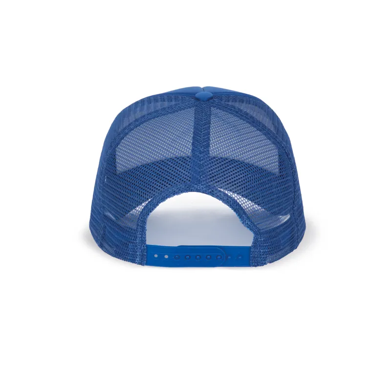 Trucker - Pet 5 panelen in Royal Blue, achterkant